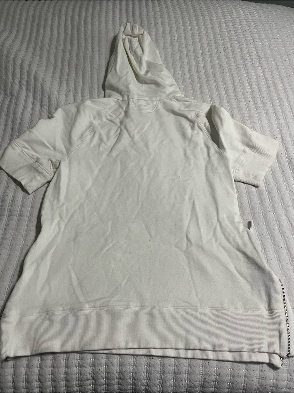 Helmut Lang Off-White Short Sleeve Hoodie - Picture 3 of 5